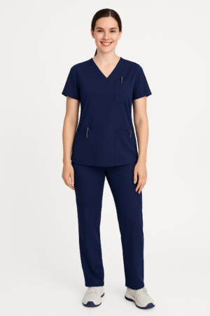 UNIFORME Cherokee Workwear Originals Ultra Camisa con cuello en V y Pantalón cintura elástica