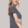 Conjunto médico para mujer: Top con escote en V y pantalón recto con cordón ajustable