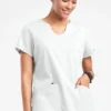 UNIFORME Butter-Soft Originals con cuello festoneado Pantalón de tiro alto con piernas rectas.