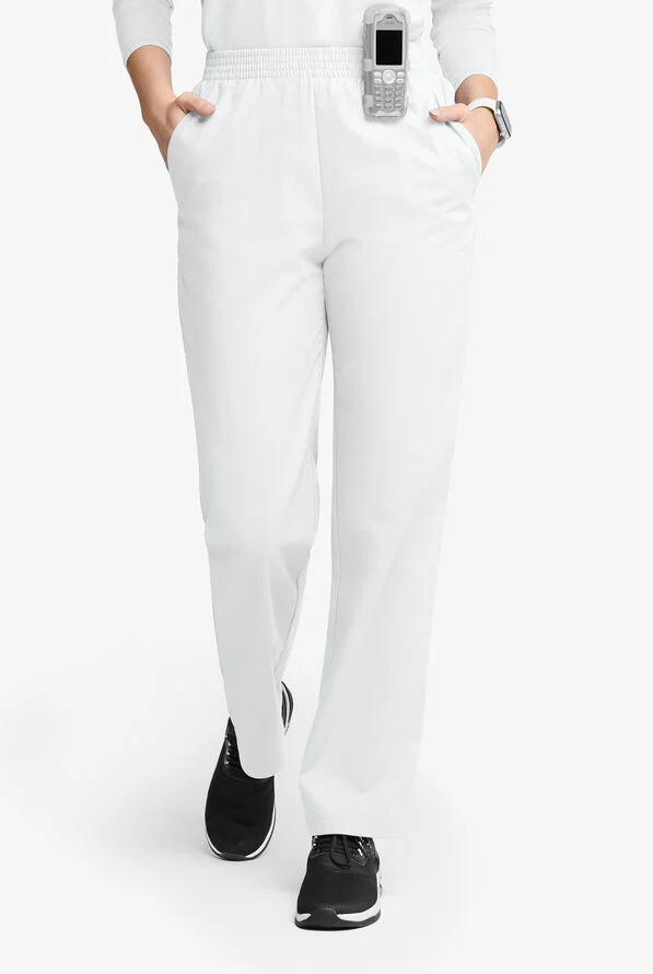 UNIFORME Butter-Soft Originals con cuello festoneado Pantalón de tiro alto con piernas rectas.